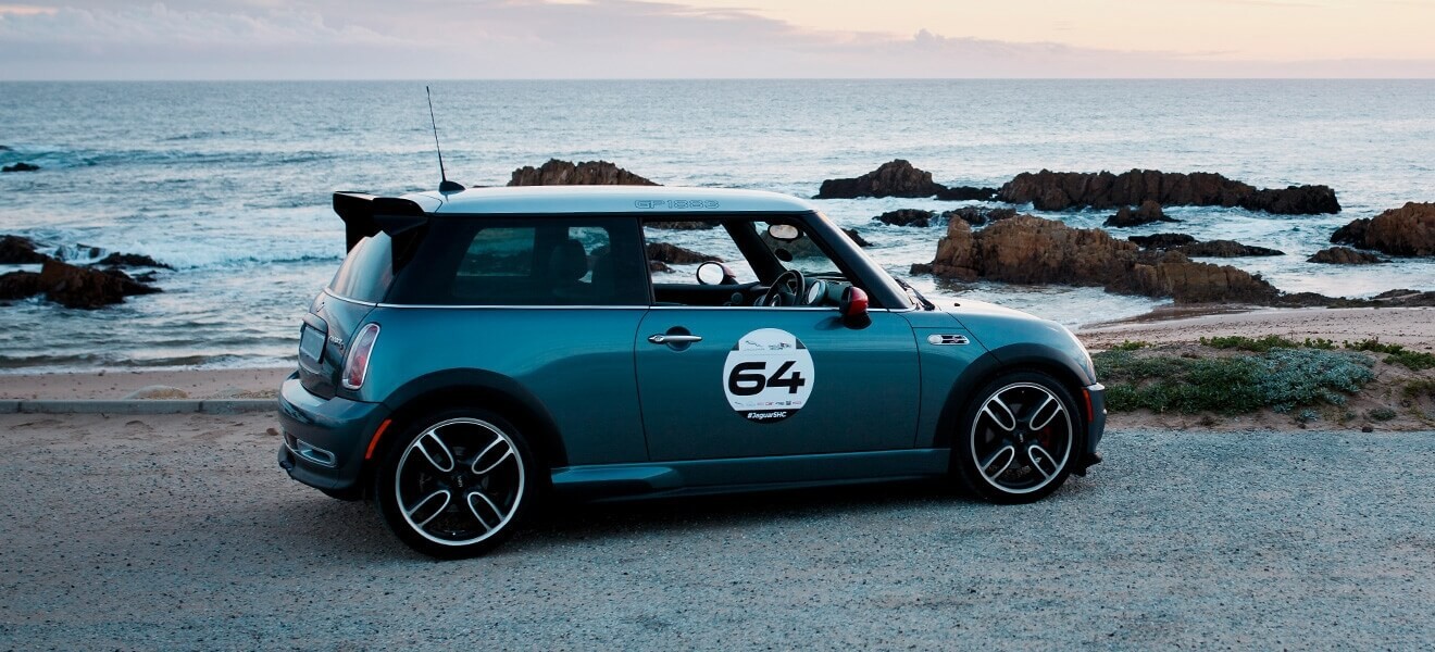 Gavin Rooke’s restored 2006 MINI John Cooper Works GP was restored to its original pristine condition, featuring specialised badging, unique rear spoiler and four-spoke alloy wheels. Each GP was given an individual number, which was displayed on the roof and dashboard.